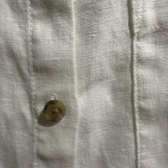 BNWT Athleta Retreat 100% Linen Shirt - XS Calla Lily - Picture 3 of 8